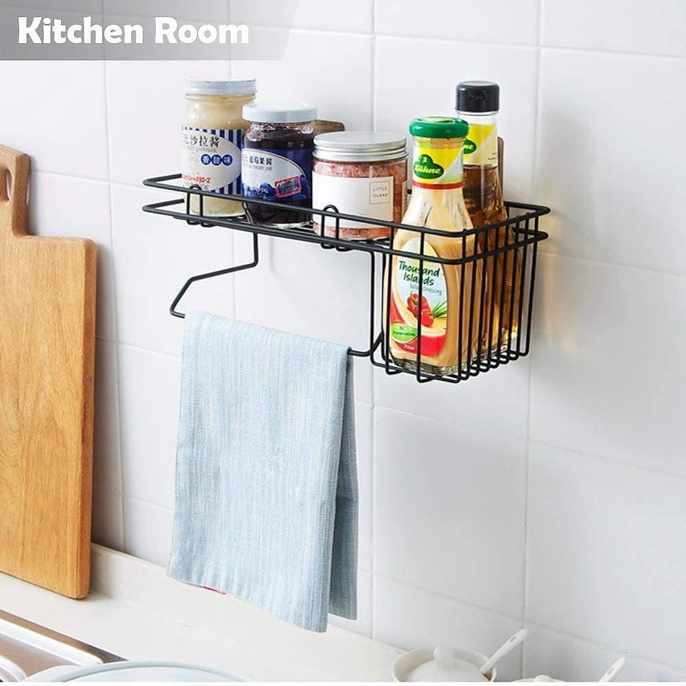 Corner Storage Caddy Basket, Kitchen Bathroom Magic Hanging Rack, Self Adhesive Wardrobe Hanging Organizer, Metal Wall Mounted Storage Shelf With Towel Hanging Rack, Home Kitchen Bathroom Wall Hanging Shelves Corner Storage Caddy Basket, Kitchen Bathroom Magic Hanging Rack, Self Adhesive Wardrobe Hanging Organizer, Metal Wall Mounted Storage Shelf With Towel Hanging Rack, Home Kitchen Bathroom Wall Hanging Shelves